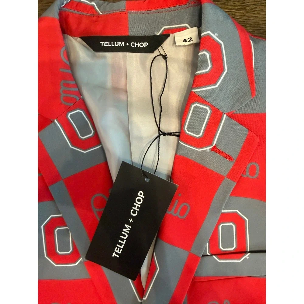 Tellum + Chop Ohio State Suit 42 Jacket 38x36 Pants Game Day Tailgate NWT
